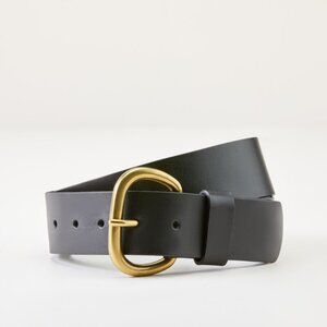 Ariat Fairfield Belt, Black Leather And Gold Hardware